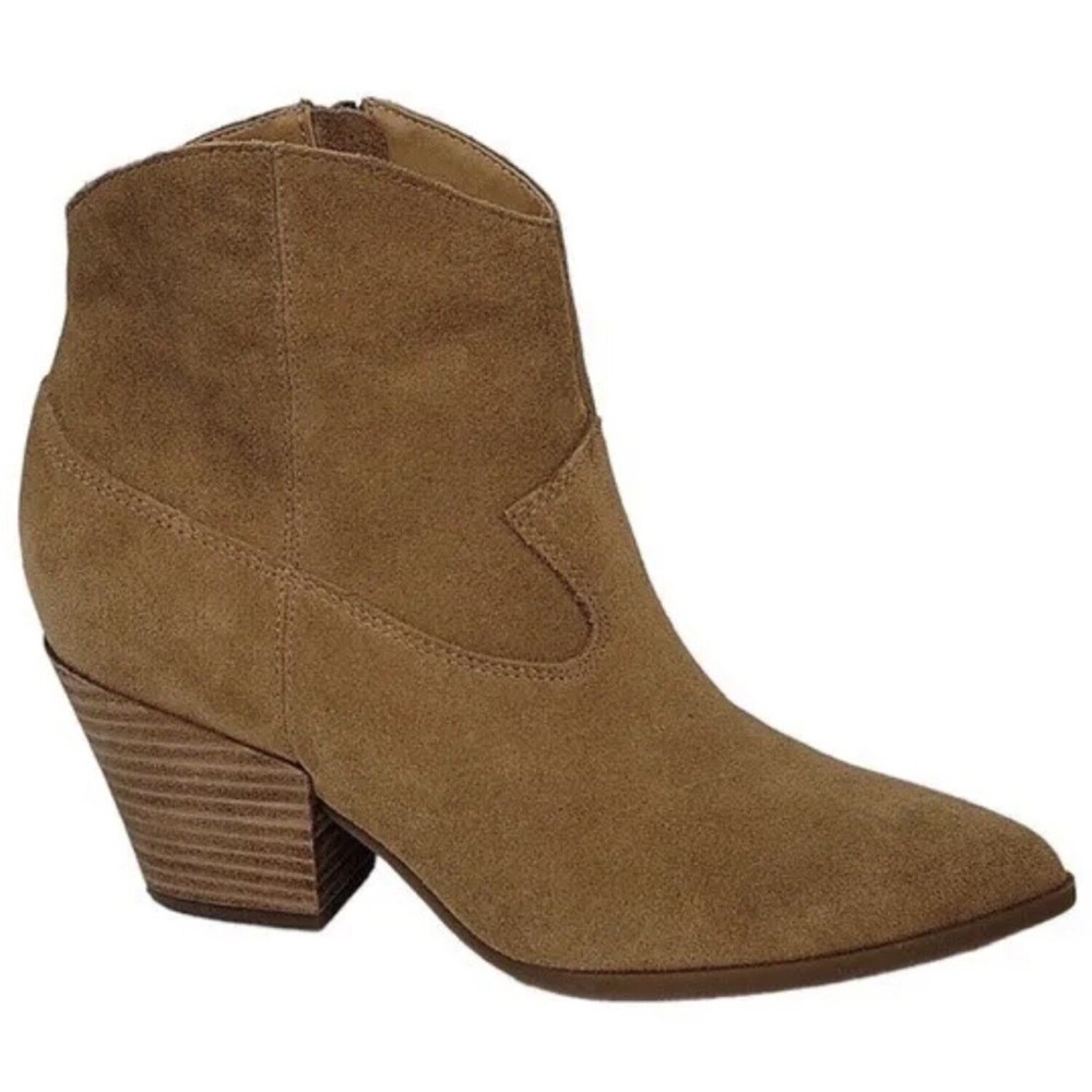 Lucky Brand Ellamy Western Ankle Leather Cowboy Boots 8